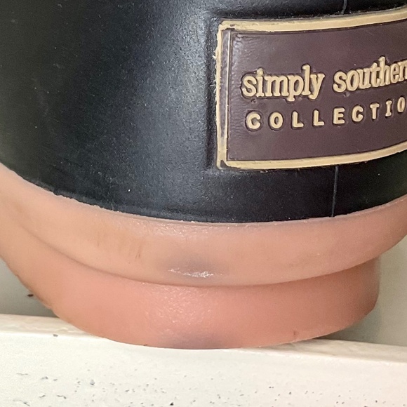 SIMPLY SOUTHERN Women's Tan Black Leopard Lace Up Rain Snow Duck Boots Size 7 - Picture 12 of 16